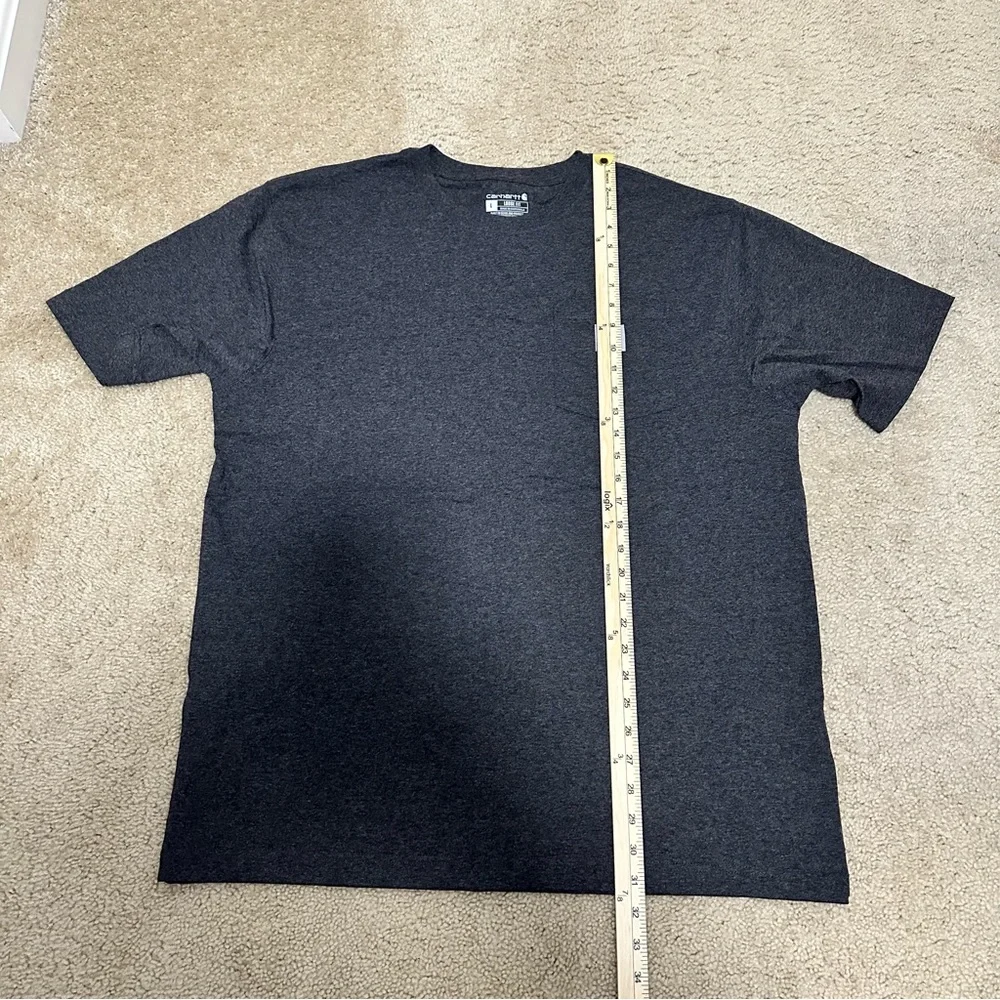 Carhartt Loose Fit Heavyweight Short Sleeve Pocket T-Shirt Dark Gray Large K87 - Picture 8 of 8